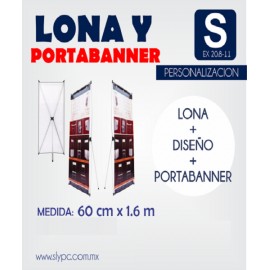 Lona + Portabanner 60cm x 1.6m